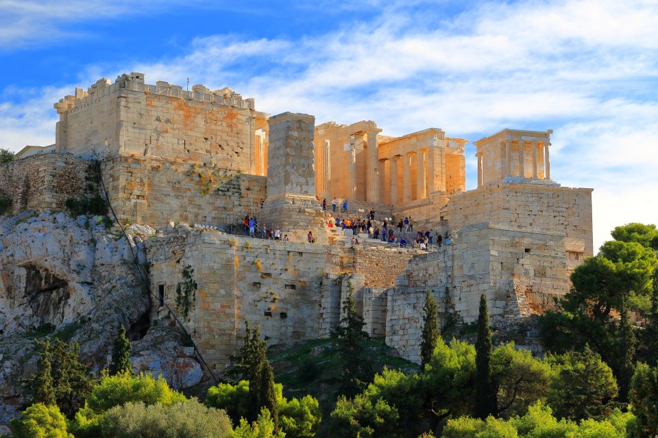 Athens: Acropolis Guided Walking Tour without Entry Ticket - Entering the citadel: Propylaea and the Parthenon view logic