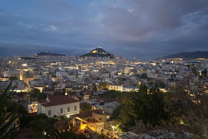 Athens at Night Small-Group Walking Tour with Dinner - The Acropolis viewpoint stop (but you do not enter the site)