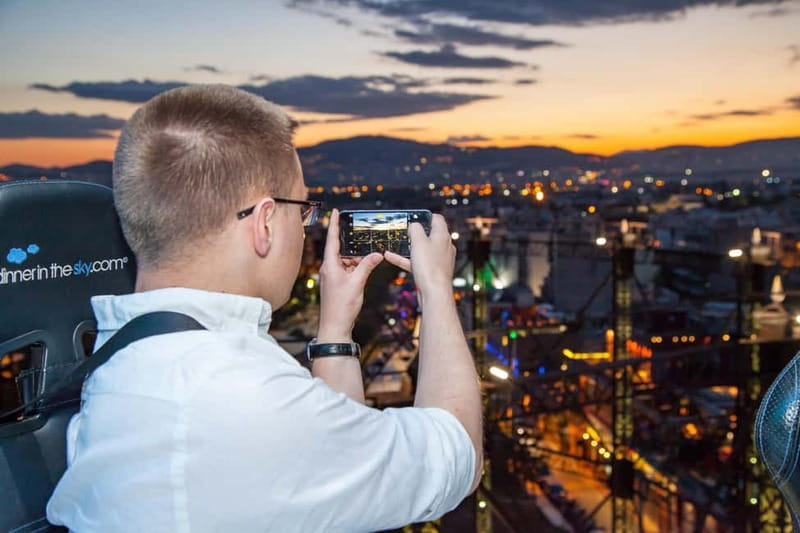 Athens: Dinner in the Sky Experience - Welcome drink, seating for 22, and how the experience is paced