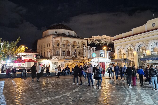 Athens Evening Food Tour - Monastiraki start: souvlaki, views, and ancient layers overhead