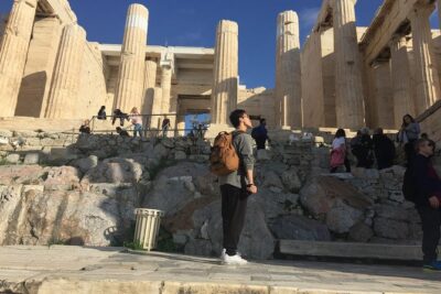 Athens: Guided Tour of Acropolis and Parthenon Tickets Included - Walking route map: Propylaea, Erechtheion, and the north-side stops