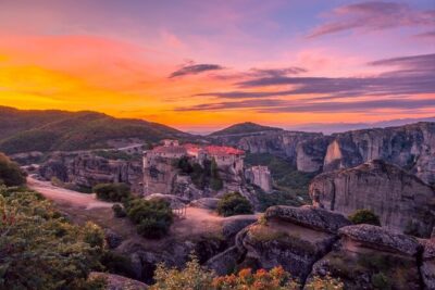 Athens: Meteora 2-Day Tour Sunset & Morning Small Group + Hotel - Day 1 Sunset: Saint Stephen and the quieter monastery look