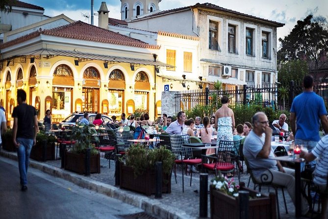 Athens Moonlight Waling Tour with Drinks and Meze Dishes - Agia Irini Church and the drinking tradition: ouzo, raki, and finger foods