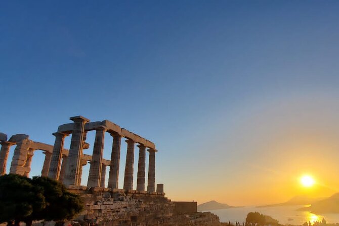 Temple of Poseidon and Cape Sounion Sunset Tour with Audio Guide - Cape Sounion Sunset: the Athenian Riviera road trip first, temple second