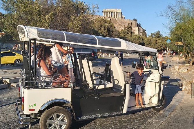 Tuk Tuk Athens Complete City Center Tour - 100% Electric (3 hour) - Panathenaic Stadium, plus Zeus and Hadrian’s Arch photo passes